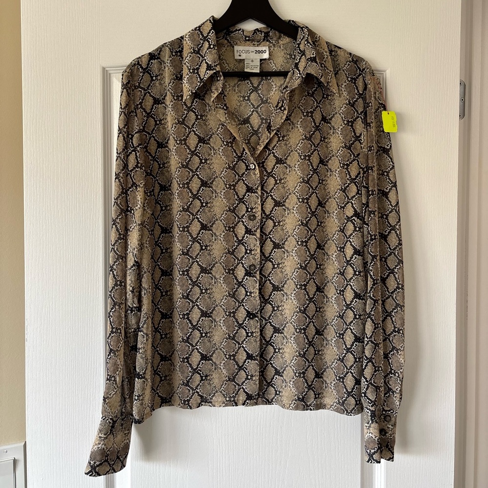 Chic Snake Print Blouse